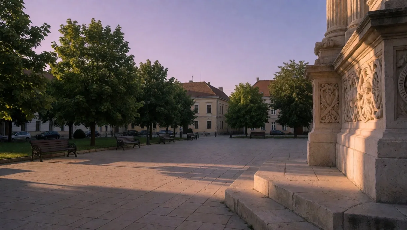 Szeged, Kárász utca környéke alkonyatkor
